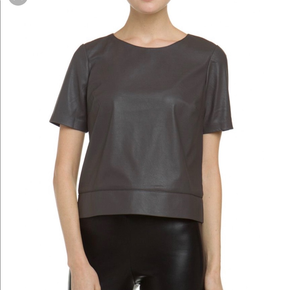 Willow and Clay faux leather top